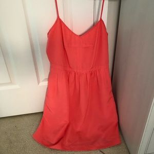J. Crew Coral Midi Dress